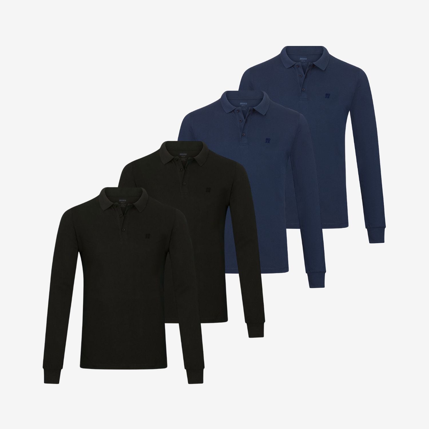 Bamboo Long Sleeve Polos 4-Pack