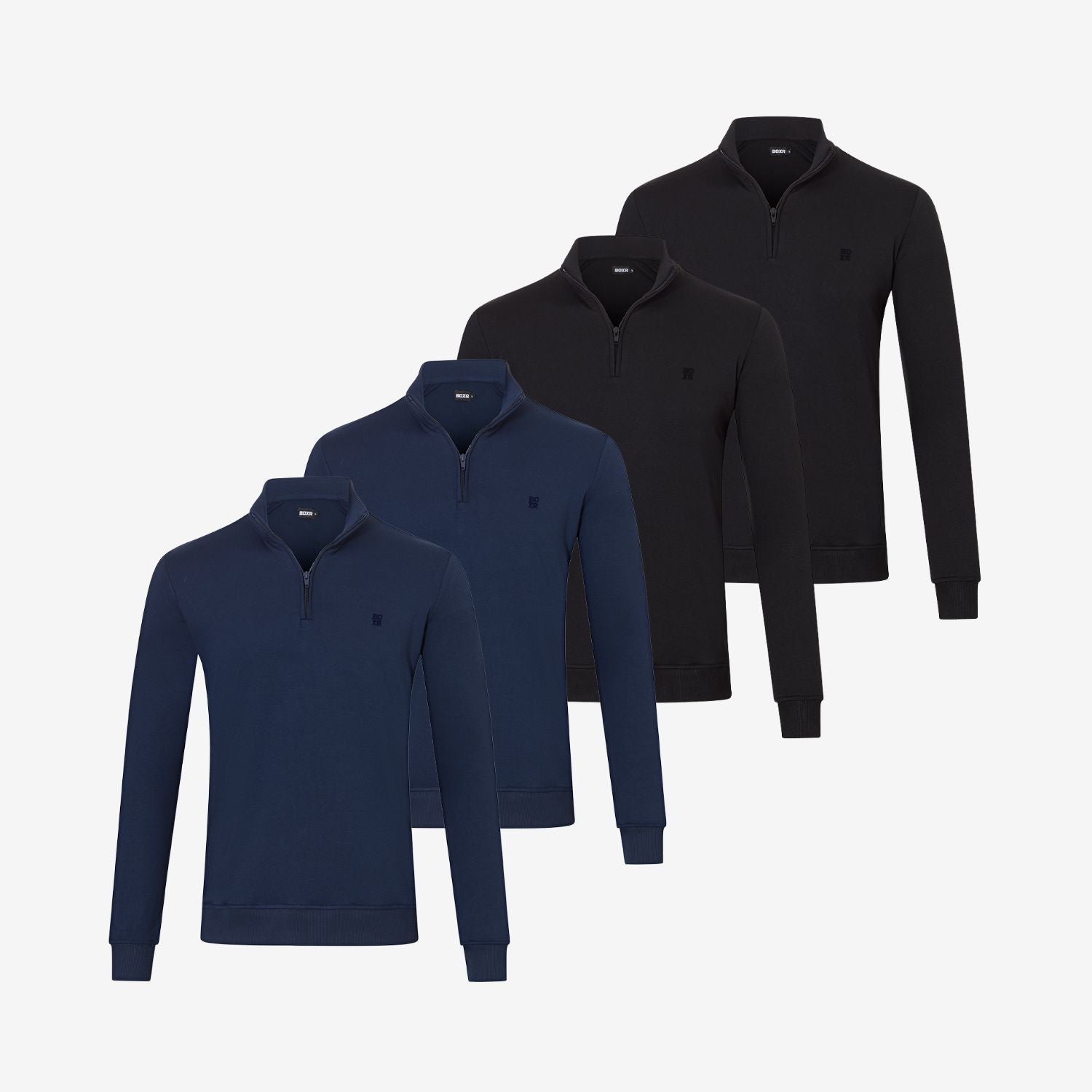 Bamboo Quarter-Zip Pullovers 4-Pack