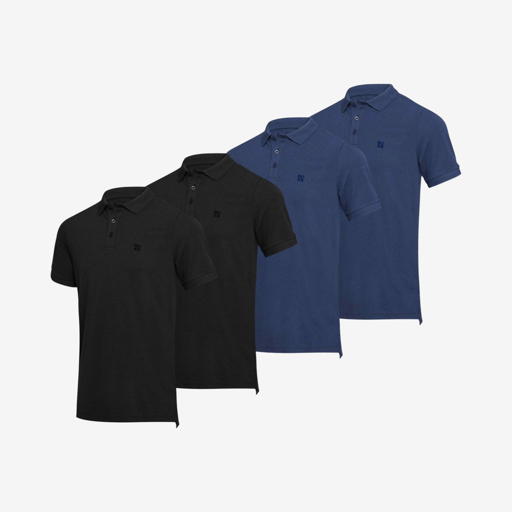 Bambus polo shirts 4-pak 